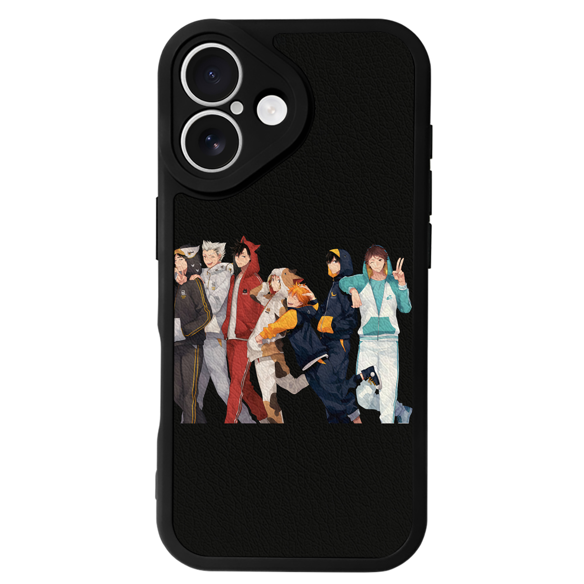 （画像用） ハイキュー!! Haikyu!! 【iPhone 16シリーズ対応】シリコンスマホケース（レザー調） 材質：シリコン